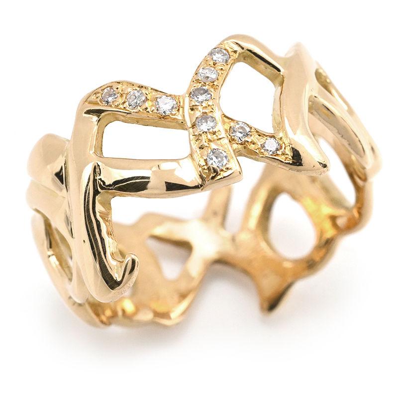 TIFFANY&Co.（ティファニー） ラブ＆キスリング 9.5号 K18YG