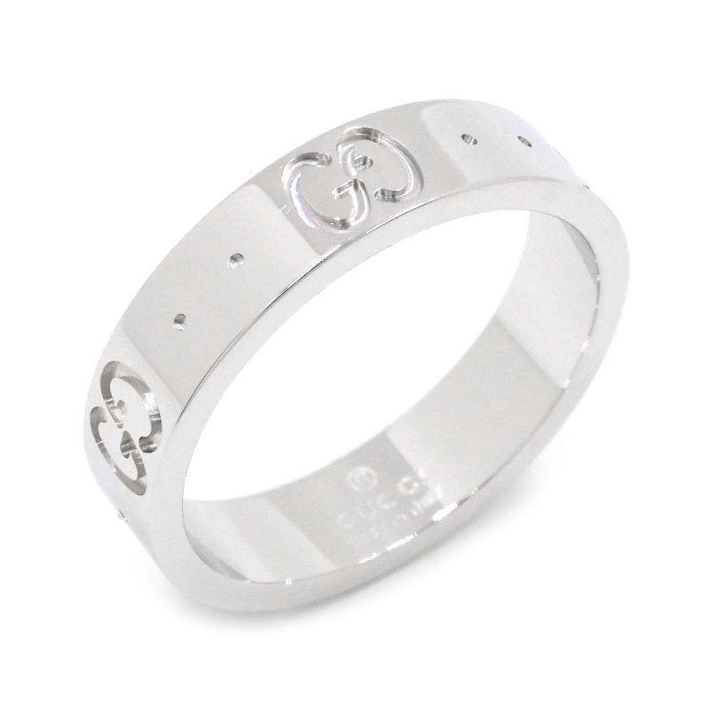 GUCCI（グッチ） アイコン スリム リング #8 7.5号 K18WG インター