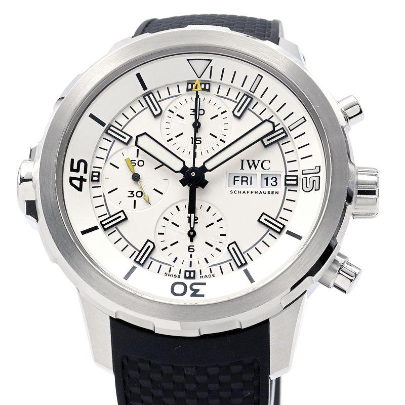 [3年保証] IWC メンズ アクアタイマー クロノグラフ IW376801 カレンダー ラバー インナーベゼル シルバー 自動巻き 腕時計 中古 送料無料 | アクアタイマー