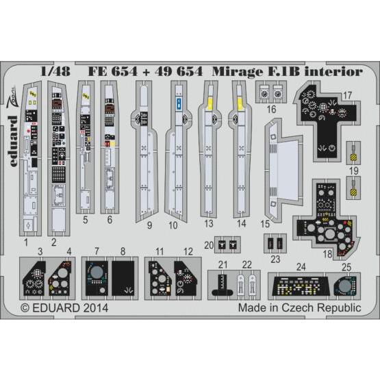 エデュアルド ズーム1/48FE654 Mirage F.1B interior for KITTY HAWK｜college-eye