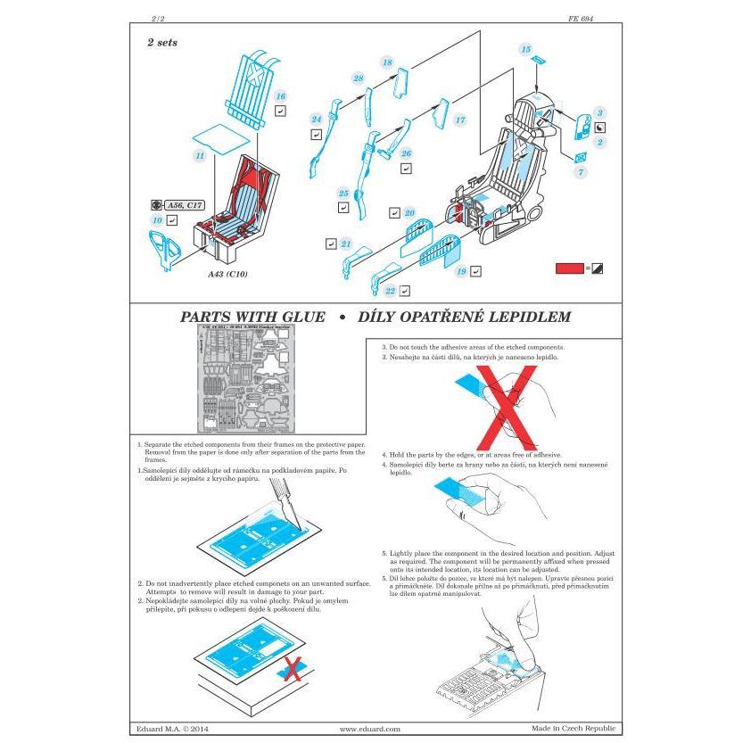 エデュアルド ズーム1/48FE694 S-30MK2 Flanker Interior for Academy kits｜college-eye｜03