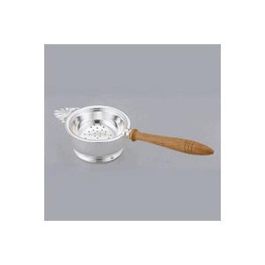 新品　早川シルバー　ティーストレーナー　茶漉し　木柄 受け皿　早川器物　銀川堂 新品 早川シルバー ティーストレーナー 茶漉し 木柄 受け皿 早川