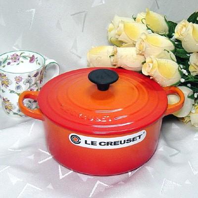 ル・クルーゼ（LeCreuset）鍋 ココットロンド 18cm オレンジ （鋳物  