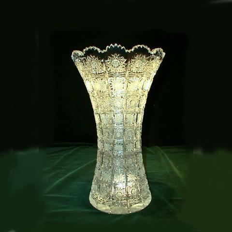 ボヘミアングラス　 500PKカット 花瓶（フラワーベース）