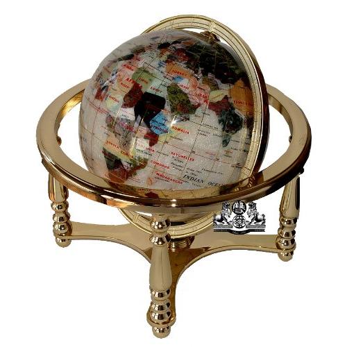 超美品再入荷品質至上!パールオーシャン テーブルトップ 宝石地球儀