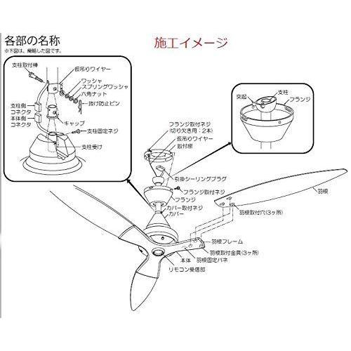 大光電機(DAIKO) シーリングファン 灯具なし DP-41039 ホワイト 