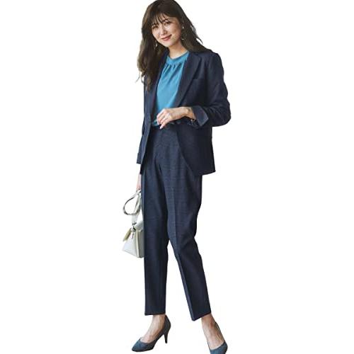 ニッセン] テーパード パンツスーツ 上下 セット 洗える ウール調