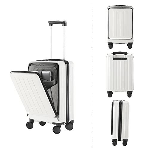 ホワイト Sサイズ 約41L 20寸[ISUKI] スーツケース キャリーケース