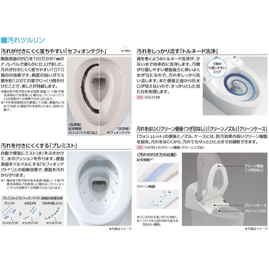 TOTO ウォシュレット一体型便器GG-800手洗付 GG1-800 CES9315 床排水芯