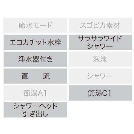 寒冷地仕様】パナソニック 混合水栓サラサラワイドシャワー浄水器一体