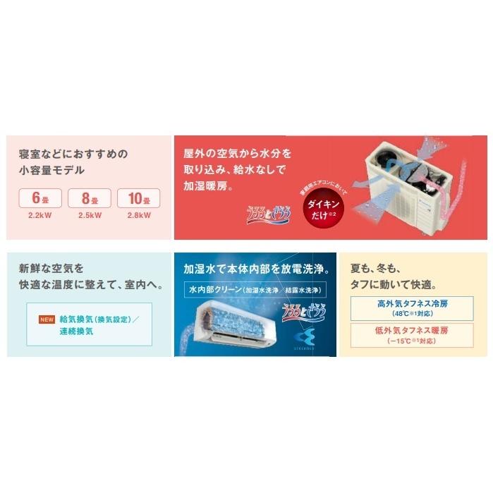 ダイキン うるさらmini S25ZTMXS 8畳用　2022年モデル colo0703_s25ytmxs-w