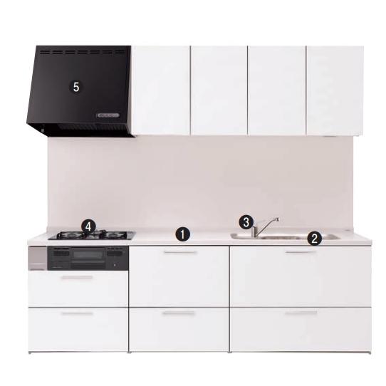 パナソニック システムキッチンVスタイル I型間口2700ミリ食洗機無