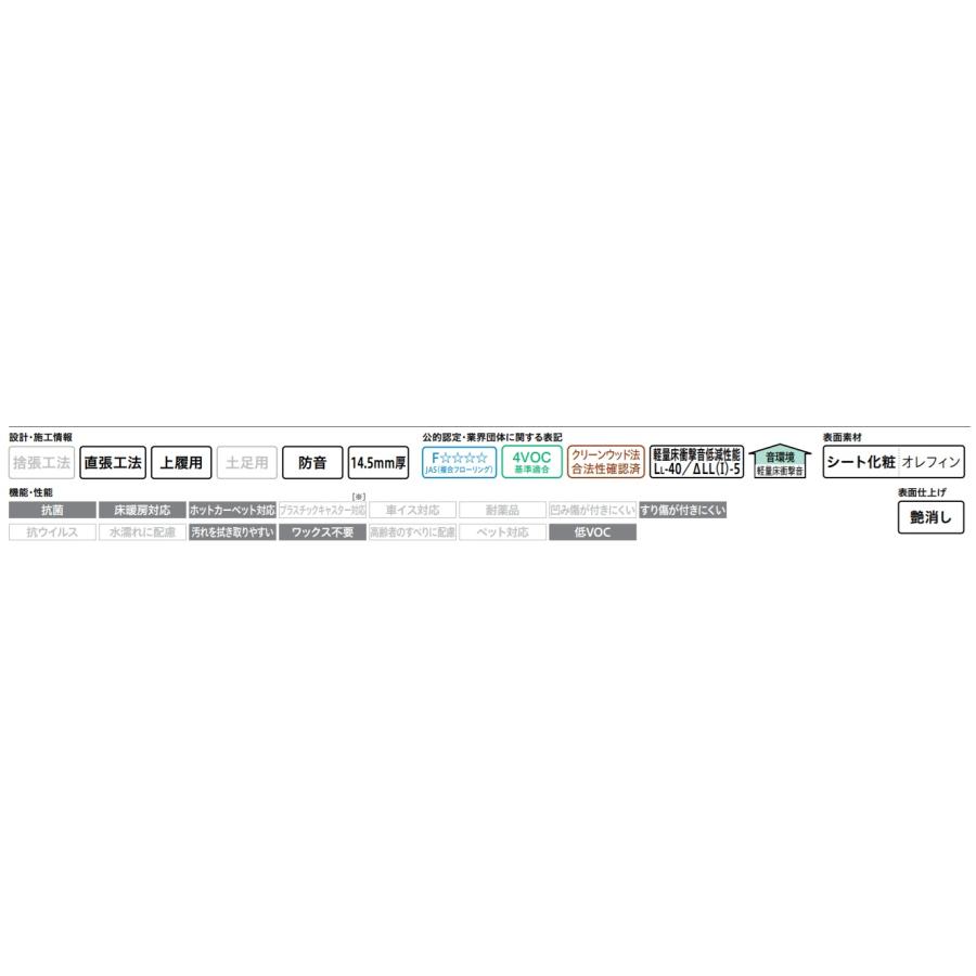 トープグレー柄YB12640-MG)大建工業イエリアオトユカ40スタンダード147 