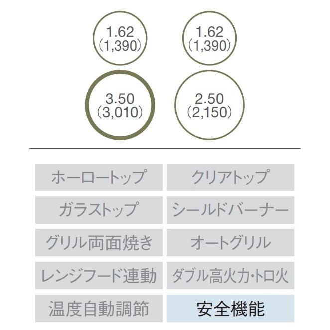 クリナップ クリナップ グリルレスビルトインガスコンロ 間口600