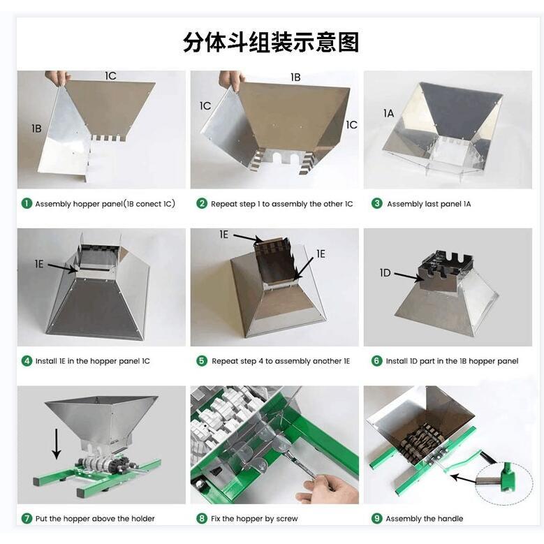 粉砕機 食品 手回しステンレス粉砕機   粉砕機械 ステンレス鋼 お手入れが簡単 手回し粉砕機 手動 小型 破砕機 家庭用 業務用 7L 大容量 果物 野菜｜color-arcoiris｜08