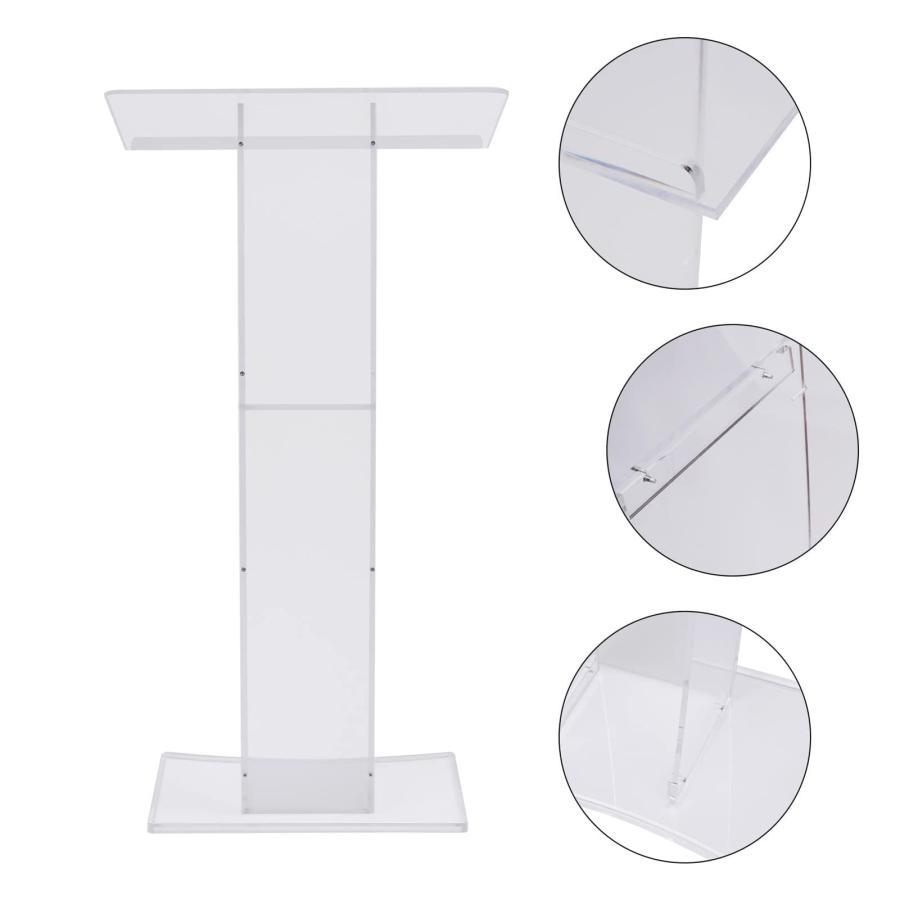 透明表彰台 講演台 演説台 スピーチテーブル 講義台 木製学校教師演壇