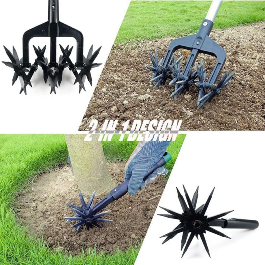 耕運機 手押し コードレス 庭園の道具 回転式 耕うん 手動式耕うん機