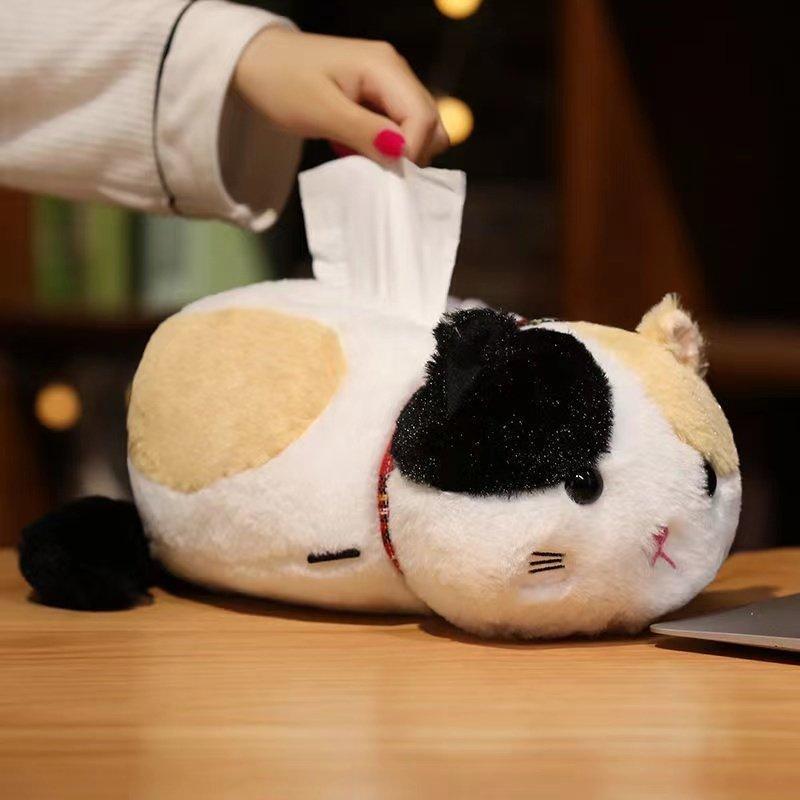 素晴らしい価格 ねこのぬいぐるみティッシュカバー 猫 ティッシュ