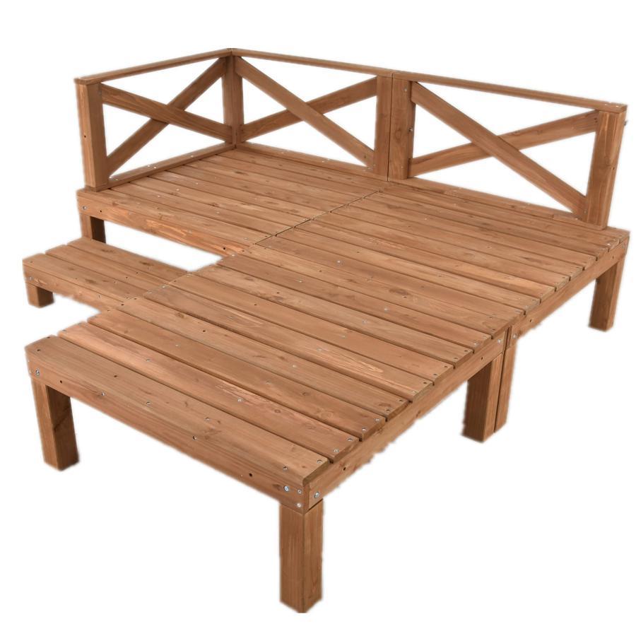 ウッドデッキ 天然木 キット 7点セット 0.75坪 天然木(杉)を採用