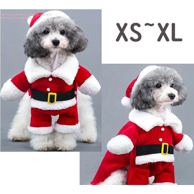 犬服 猫 ドッグウェア サンタクロース 二足歩行 サンタ コスプレ クリスマス 冬 ニット ハロウィン 仮装 フリース サンタ Color Flu ヒカリ 通販 Yahoo ショッピング