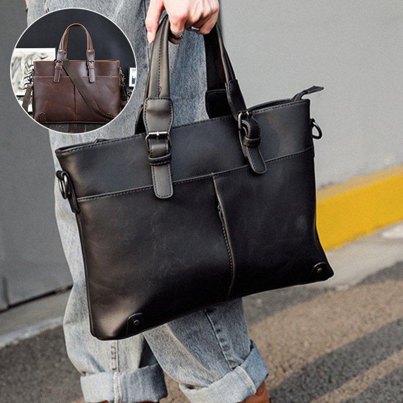 新品本物 ビジネスバッグ ブリーフケース トートバッグ ショルダーバッグ メンズ メンズバ ブリーフケース トートバッグ ショルダーバッグ メンズ メンズバッグ ワンショルダーバッグ フロントポケット Pu革 レトロ 軽量 多機能 通勤鞄 フォーマル Www Threeriversofs Com