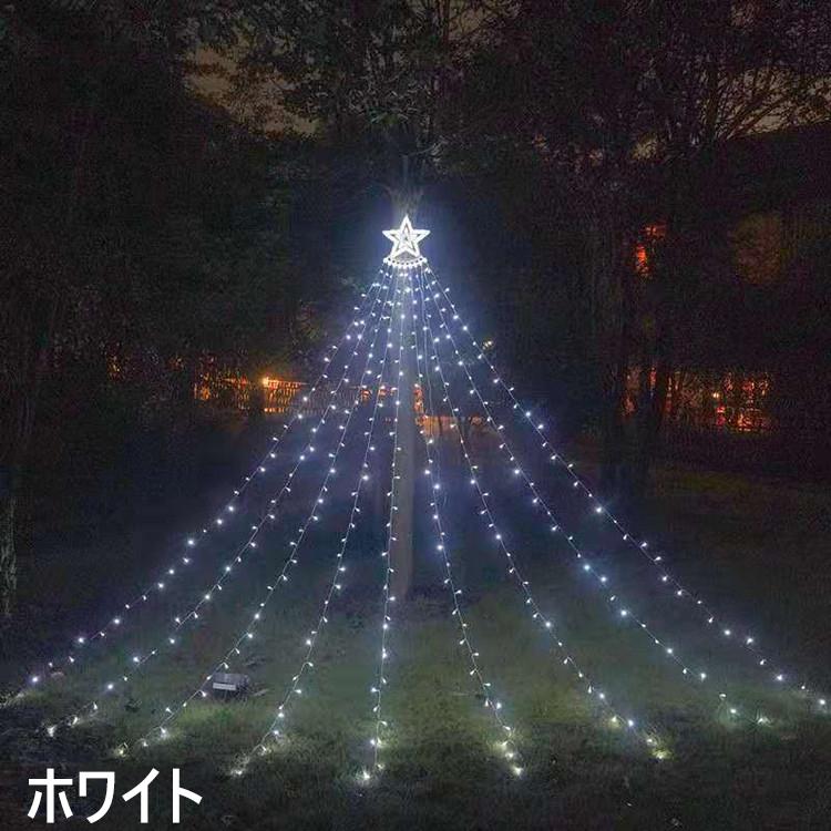 ソーラーライト 屋外 イルミネーション つらら Led クリスマス ライト 充電式 クリスマスツリー リモコン付 パーティー おしゃれ かわいい 防滴 値頃