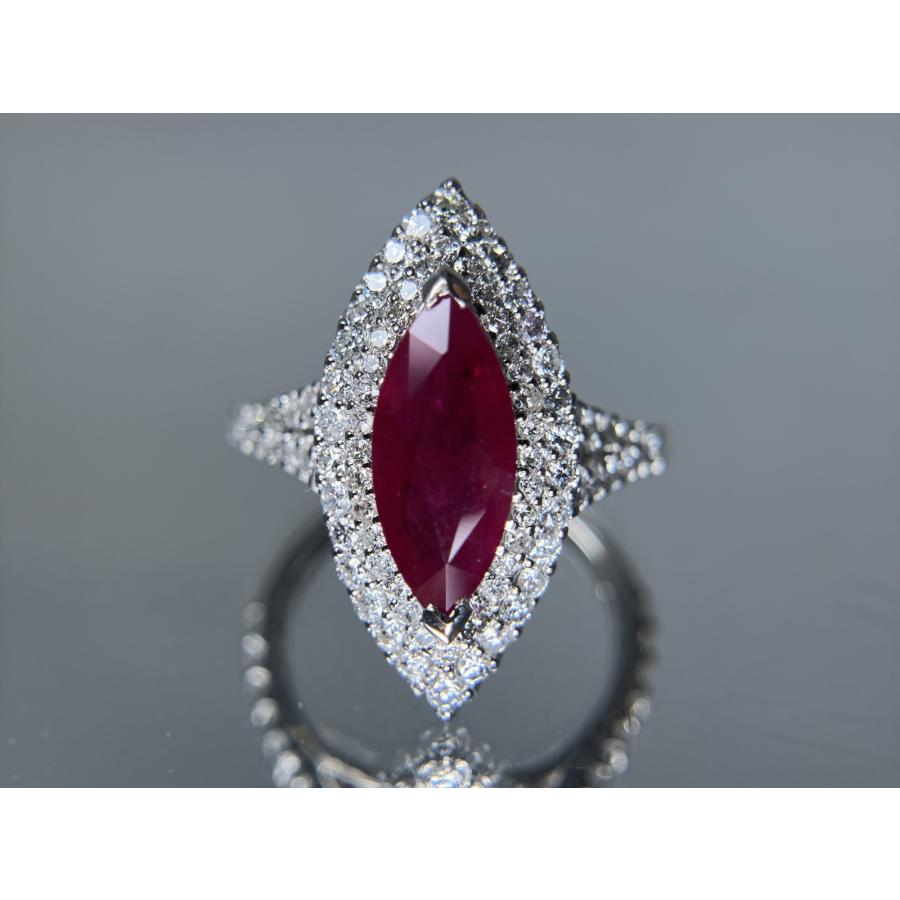 ルビー 2.04ct ビルマ産 Burma GIA鑑別書 D0.86ct PT900 7.5g 指輪 （JP12号） サイズ直し無料 7814S_3