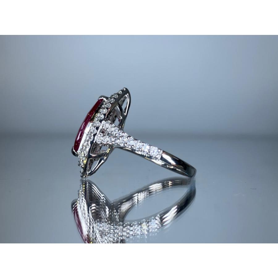 ルビー 2.04ct ビルマ産 Burma GIA鑑別書 D0.86ct PT900 7.5g 指輪 （JP12号） サイズ直し無料 7814S_5