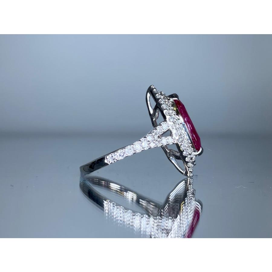 ルビー 2.04ct ビルマ産 Burma GIA鑑別書 D0.86ct PT900 7.5g 指輪 （JP12号） サイズ直し無料 7814S_6