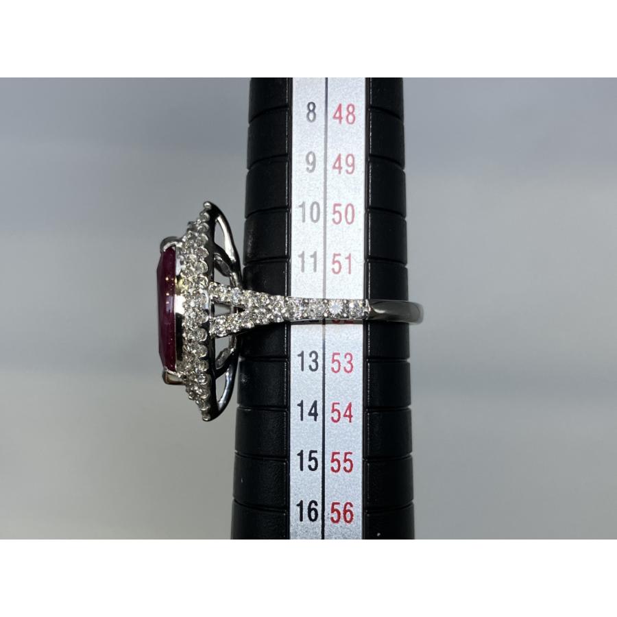 ルビー 2.04ct ビルマ産 Burma GIA鑑別書 D0.86ct PT900 7.5g 指輪 （JP12号） サイズ直し無料 7814S_9