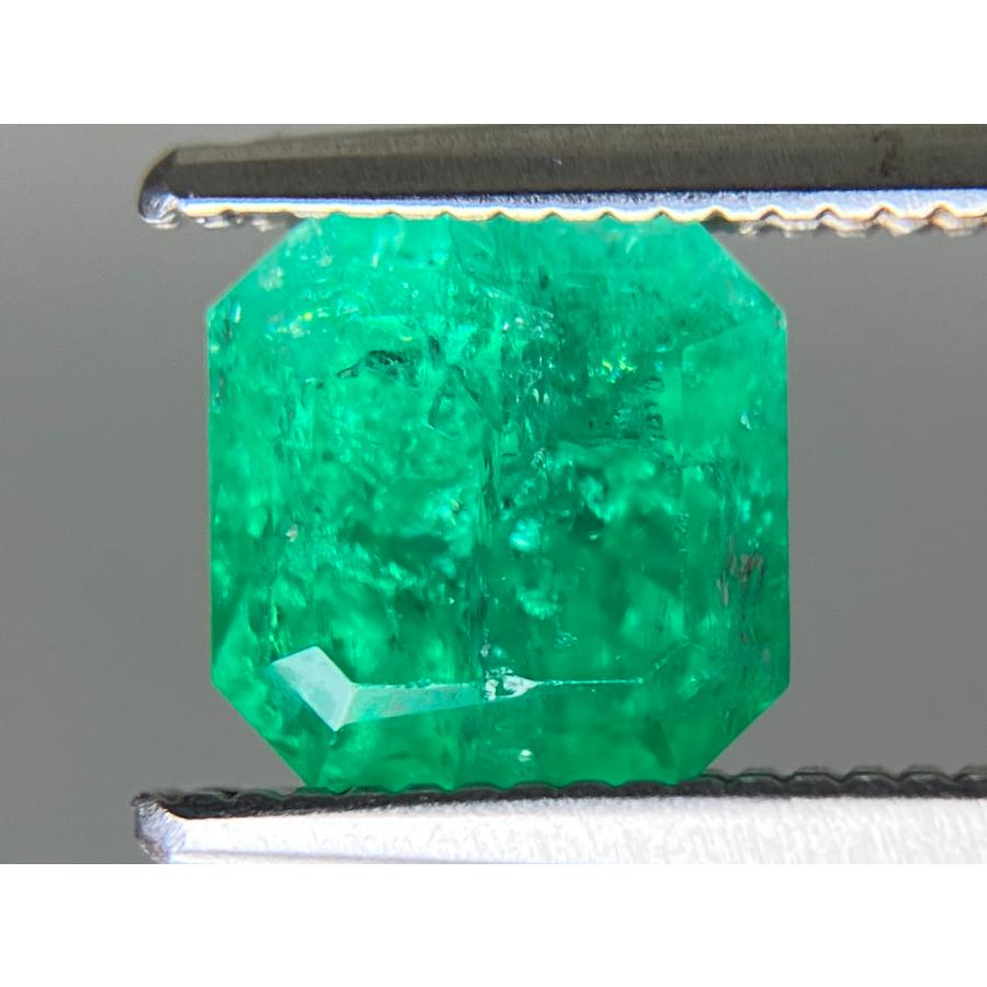 エメラルド 天然 1.235ct 宝石ソーティング付き 6.4mm×6.4mm×4.6mm