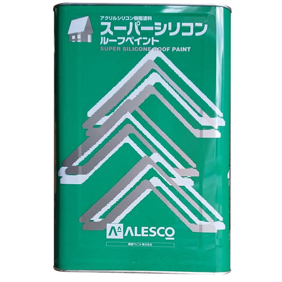 ALESCO関西ペイント スーパーシリコンルーフペイント　14KG A色　屋根用塗料｜colorbucks-outlet