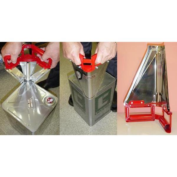 ガイド付Vカッター(缶切り) 一斗缶、16L缶の蓋を安全に開ける道具 一斗