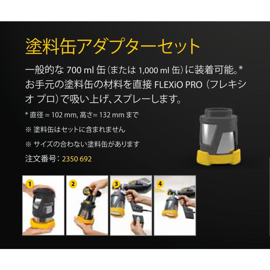 WAGNER ワグナー 塗料缶アダプターセット FLEXIO PRO用 4.1mm