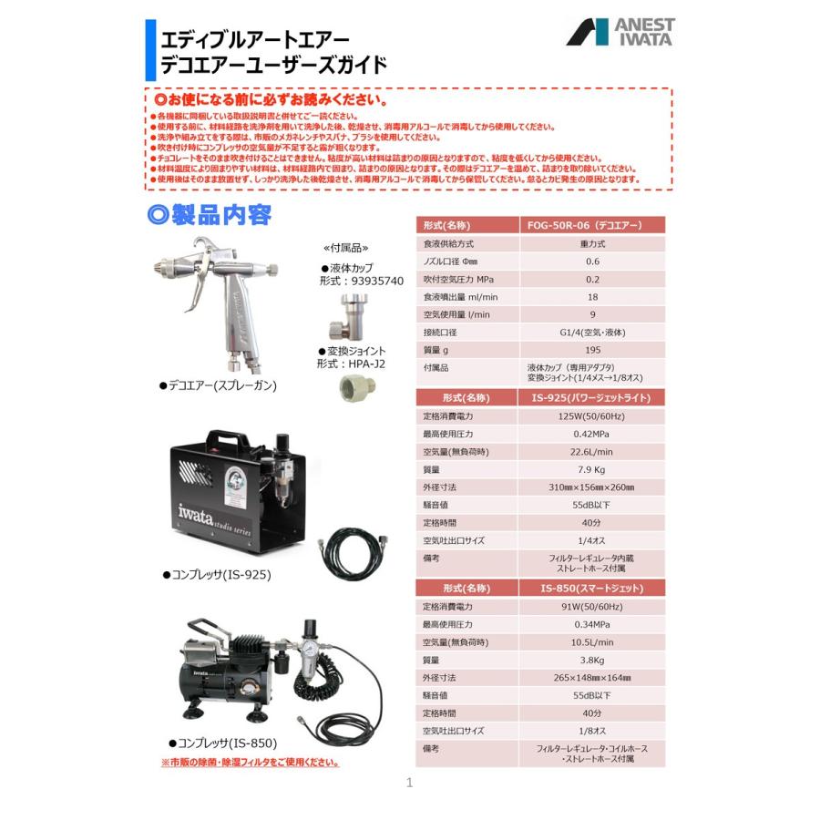 アネスト岩田 FOG-50R-06 デコエアー アネスト岩田 アネスト岩田 FOG-50R-06 デコエアー アネスト岩田
