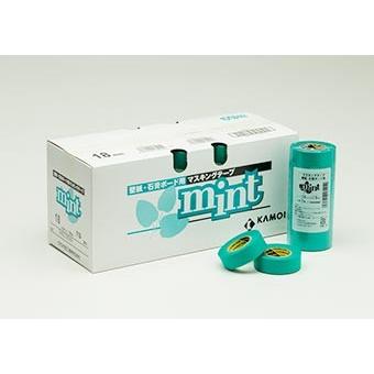 カモ井 カモイ ミント 1箱売り 18mm×18M 70巻 建築用マスキングテープ 