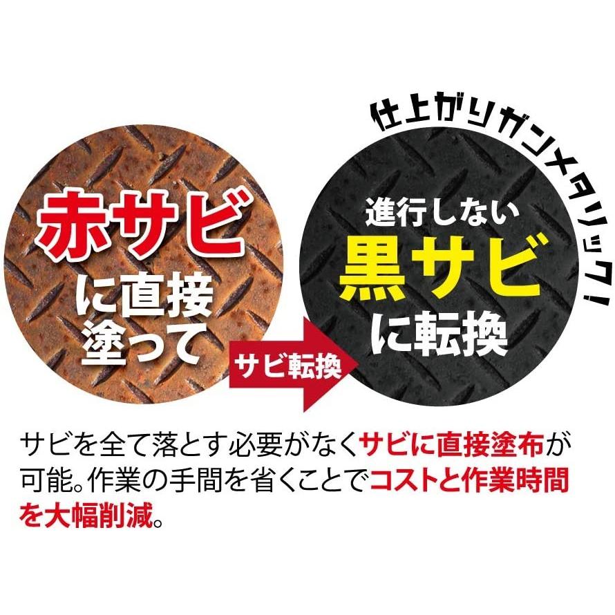 BAN-ZI サビキラープロ 1kg ガンブラック 水性錆転換塗料