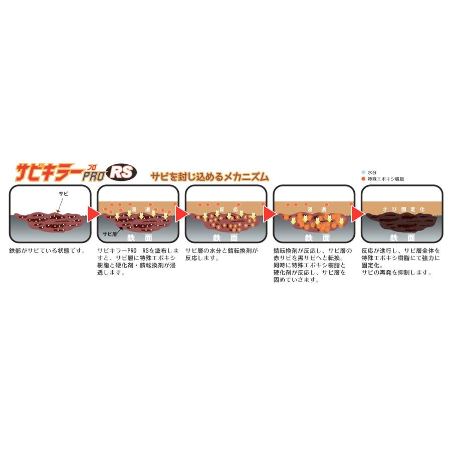 BAN-ZI サビキラープロ RS 16.5kgセット クリアイエロー 強固な錆転換