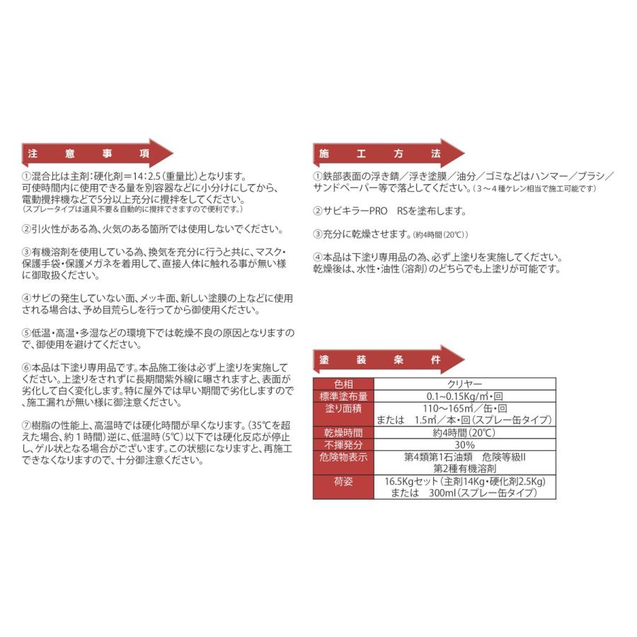 BAN-ZI サビキラープロ RS 16.5kgセット クリアイエロー 強固な錆転換