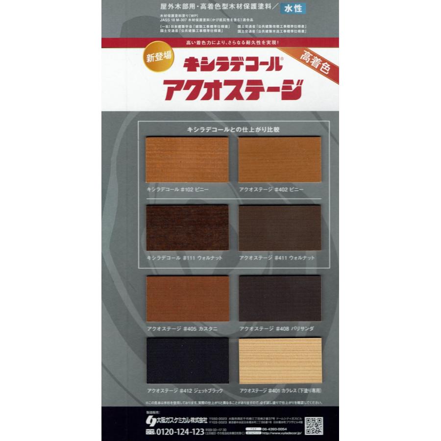 【水性キシラデコール】【アクオステージ】【14kg】■高着色■ウォルナット色 Xyladecor（キシラデコール） 水性キシラデコール アクオステージ 14kg