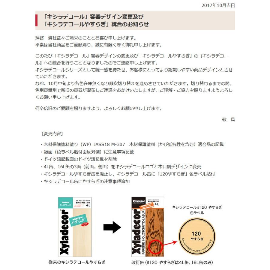 Xyladecor（キシラデコール） やすらぎ 16L キシラデ 白木用（クリアー 