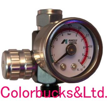 アネスト岩田【手元圧力計】【アルミエアゲージ】【ブラック】エアー