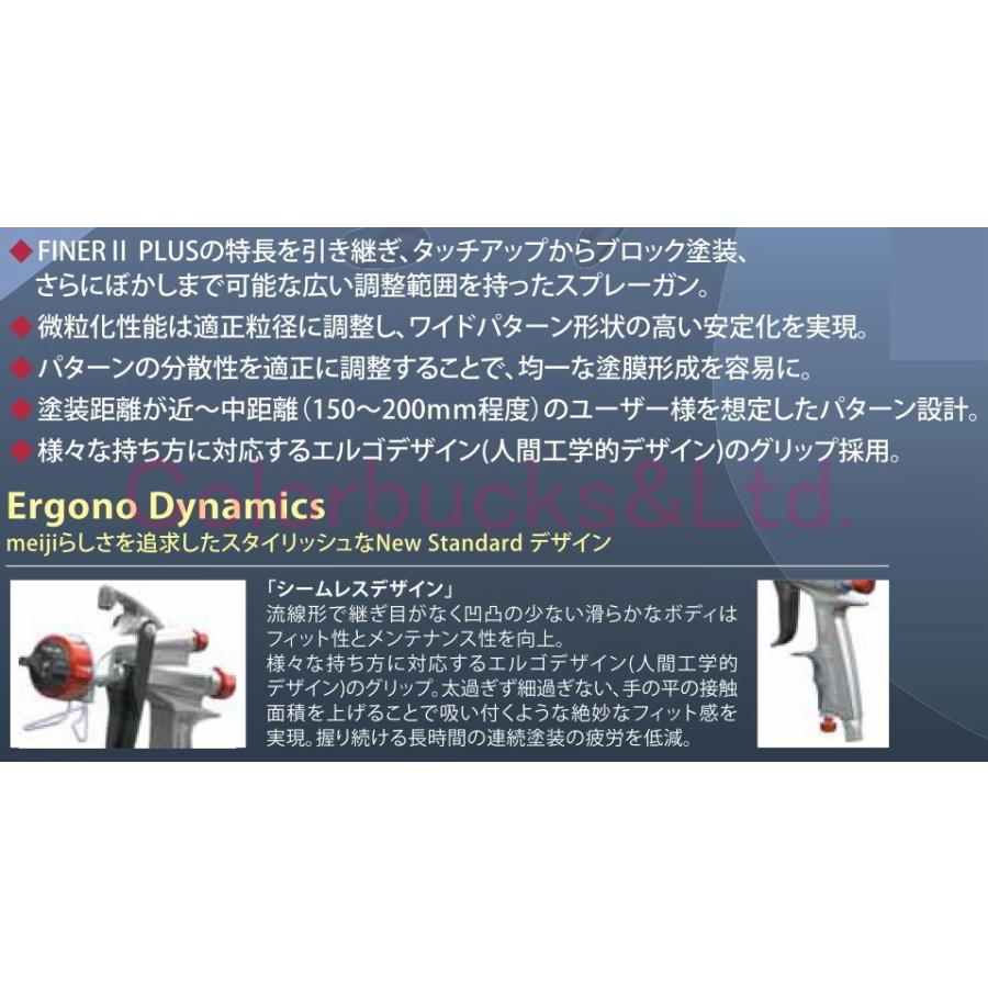 FINER3】【MARゲージ付】【Φ1.4mm口径】明治機械製作所 スプレーガン