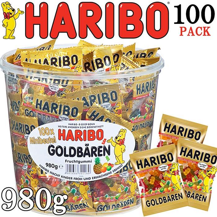 HARIBO☆ハリボ☆ゴールドベア大容量980g/約100袋入り/GOLDBAREN