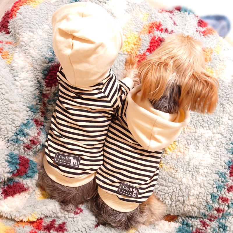 送料無料 CbyB 犬 人間 お揃い おそろい ボーダー パーカー