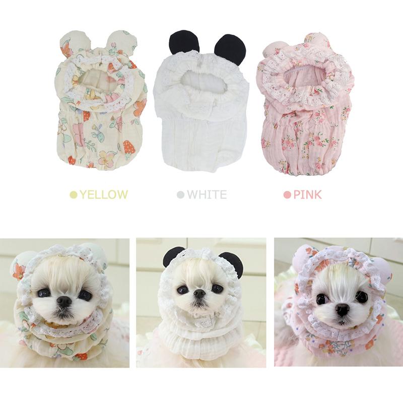 送料無料】パンダ 犬 犬用 ロング スヌード マフラー ペット 防寒 耳