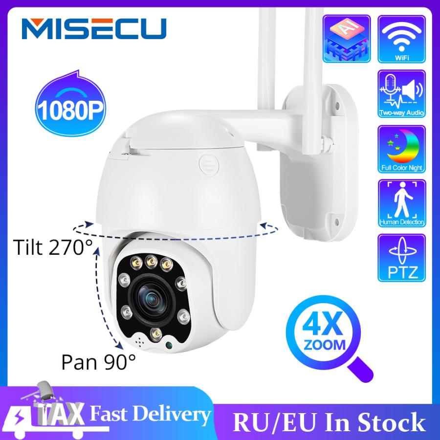 本店は 防犯カメラ セキュリティカメラ パンチルト 2mp ネットワーク Cctv 監視 Wifi 屋外 スピード ドーム ワイヤレス 1080 32gb付き Ptz 4x 光学ズーム Ip Misecu Seal限定商品 Www Bynaric In