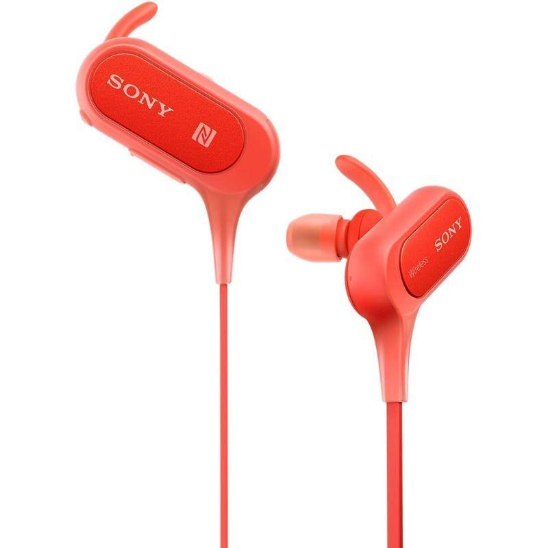 ソニー ワイヤレスイヤホン MDR-XB50BS : 防滴/スポーツ向け Bluetooth対応 マイク付き レッド MDR-XB50BS MDR XB50BS Bluetooth対応 ワイヤレスイヤホン 防滴/スポーツ向け マイク付き レッド