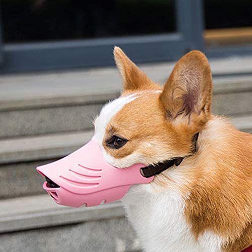 Potato 犬のマズル 犬用 口輪 可愛アヒル口の形 無駄吠え防止グッズ キズ舐め止め 家具破壊防止 診察ペット用品拾い食いしつけ口輪 犬 お得