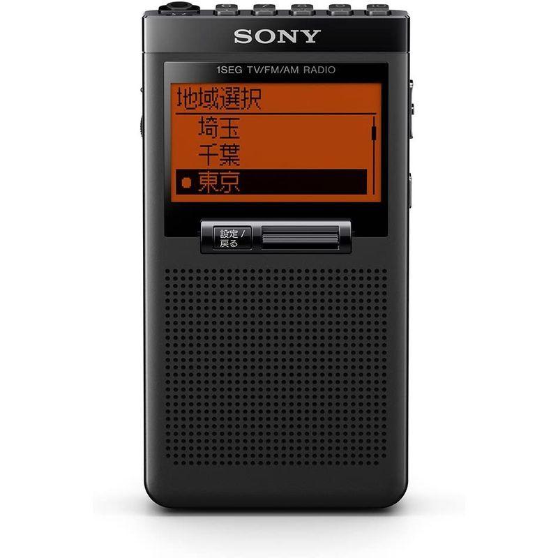ソニー ポケットラジオ XDR-64TV : ポケッタブルサイズ ワイドFM対応/FM/AM/ワンセグTV音声対応 ブラック XDR-64T テレビ、オーディオ、カメラ オーディオ機器 ポータブルオーディオ